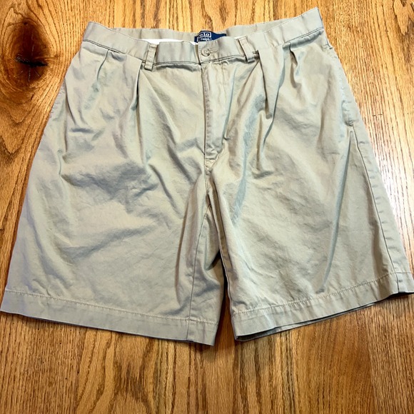 Polo Ralph Lauren Other - Polo Ralph Lauren Men's Tyler Shorts 36 Chino Pleated Beige Tan Khaki